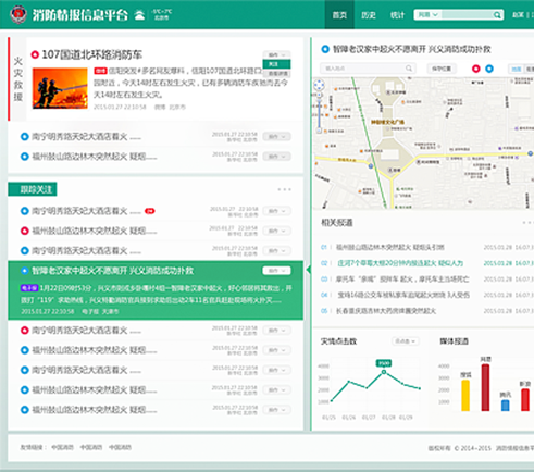 合力億捷消防情報監(jiān)控信息平臺界面設計